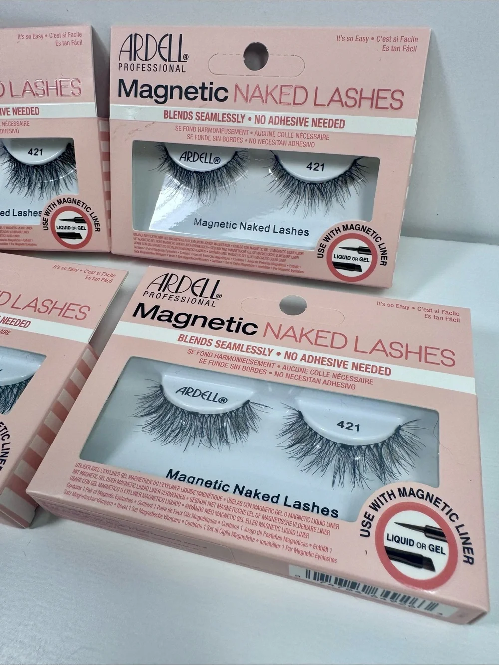 Ardell Magnetic Naked Lashes - Black (421) 4 Sets! NEW